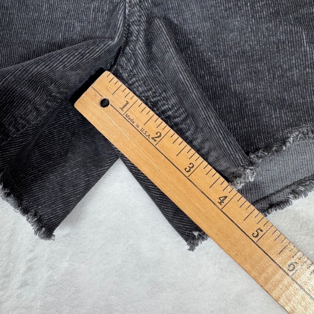 GAP Corduroy Shorts Women Size 10 Gray Raw Hem Cutoff Casual QLS0910S F22 Boho - Picture 8 of 9